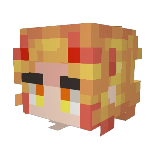 Darius_Same Minecraft avatar head, 3D render