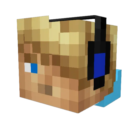 Darix_LP Minecraft avatar head, 3D render