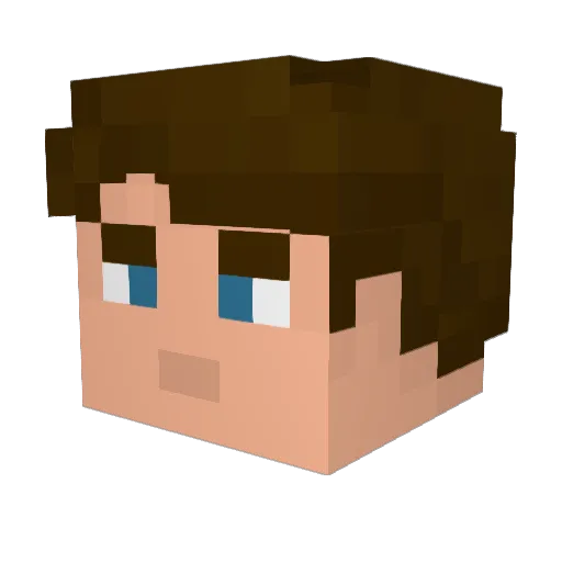 Dariyush Minecraft avatar head, 3D render