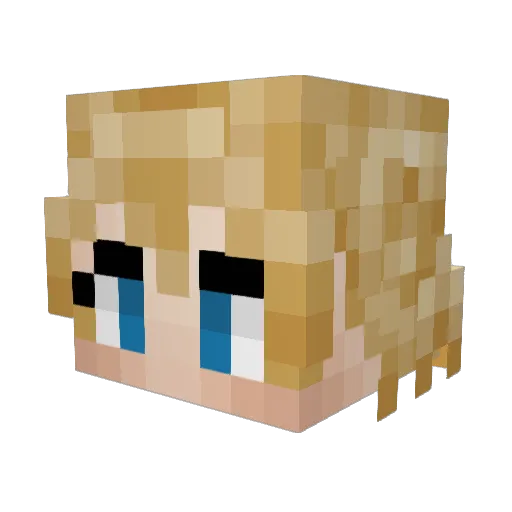 Darjeeling_StGlo Minecraft avatar head, 3D render