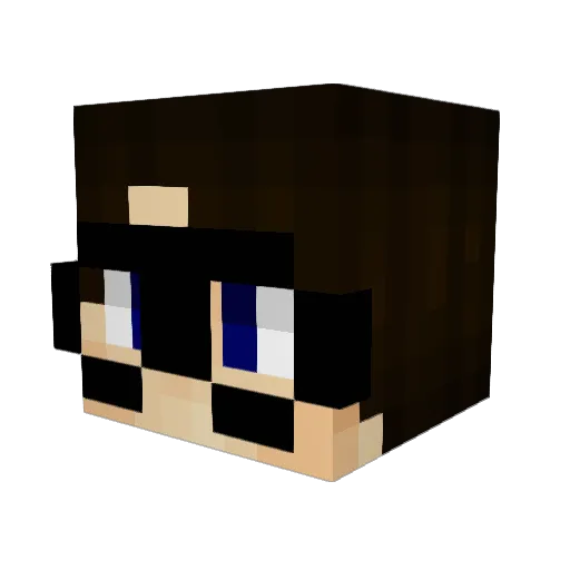 Dark0asis Minecraft avatar head, 3D render
