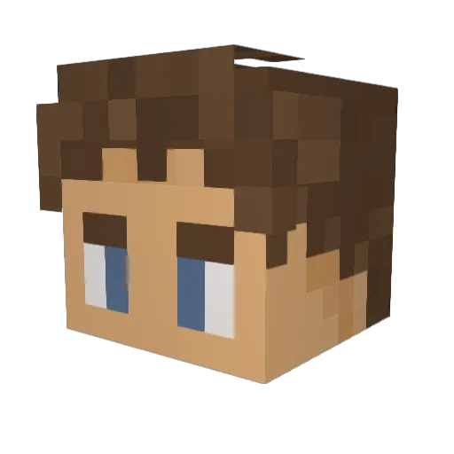 Dark0s4K Minecraft avatar head, 3D render
