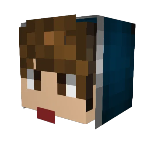 Dark1Soul Minecraft avatar head, 3D render