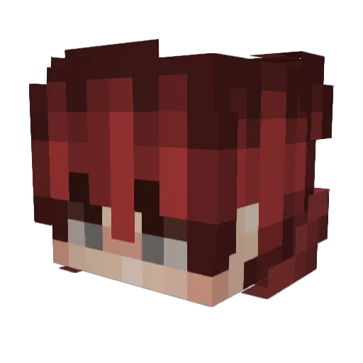 Dark2natcho Minecraft avatar head, 3D render