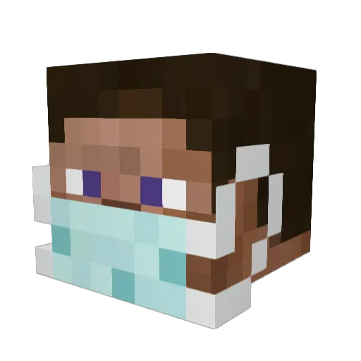 Dark45Knight Minecraft avatar head, 3D render