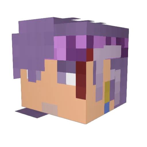 Dark54V Minecraft avatar head, 3D render