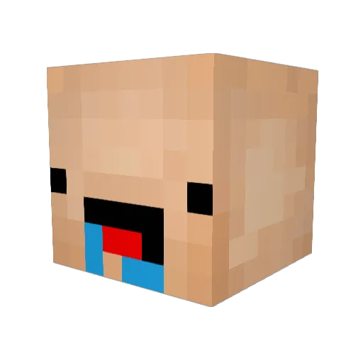 Dark6555 Minecraft avatar head, 3D render
