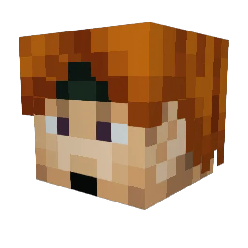 Dark65 Minecraft avatar head, 3D render