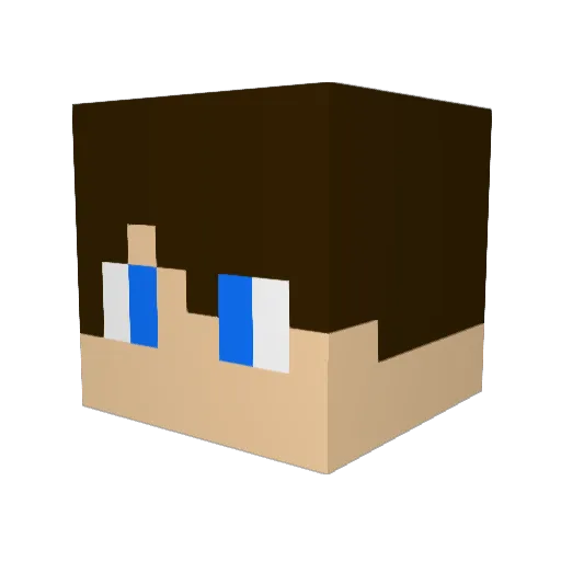 Dark88Angel Minecraft avatar head, 3D render