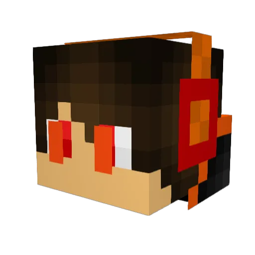 DarkAge1029 Minecraft avatar head, 3D render
