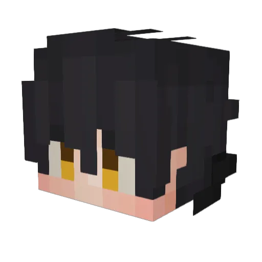 DarkAich Minecraft avatar head, 3D render