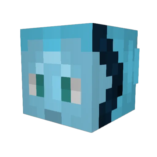 DarkAishi Minecraft avatar head, 3D render