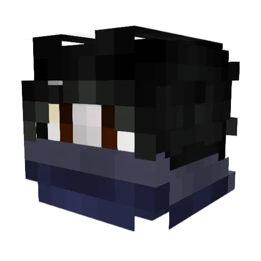 DarkAjin Minecraft avatar head, 3D render