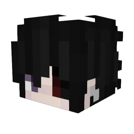DarkAlphaWolf Minecraft avatar head, 3D render