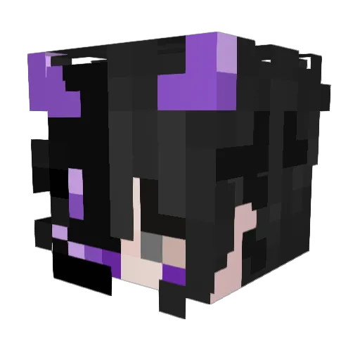 DarkAmthyst Minecraft avatar head, 3D render