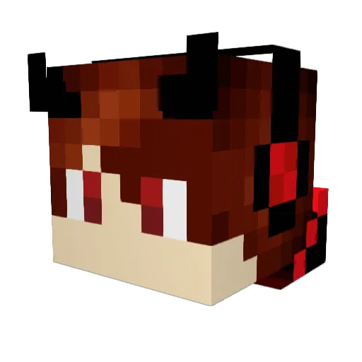 DarkAngel101 Minecraft avatar head, 3D render