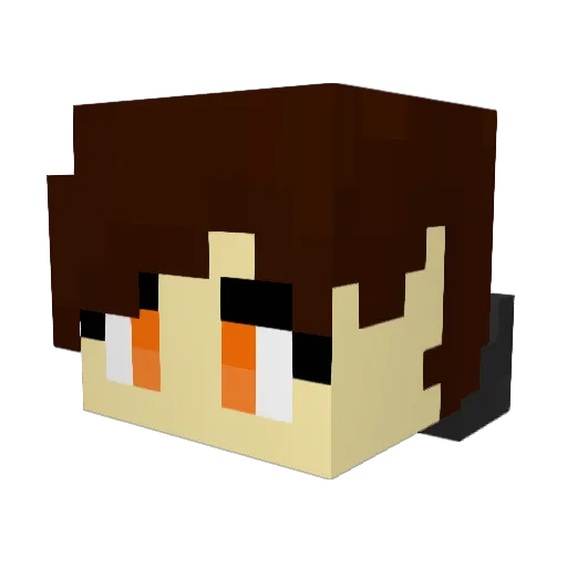 DarkAngel16900 Minecraft avatar head, 3D render