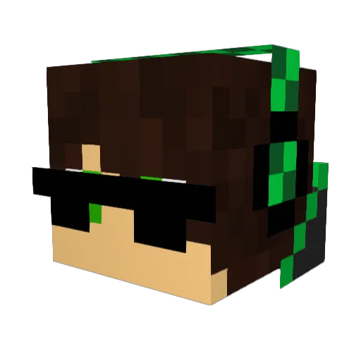 DarkAngel98 Minecraft avatar head, 3D render
