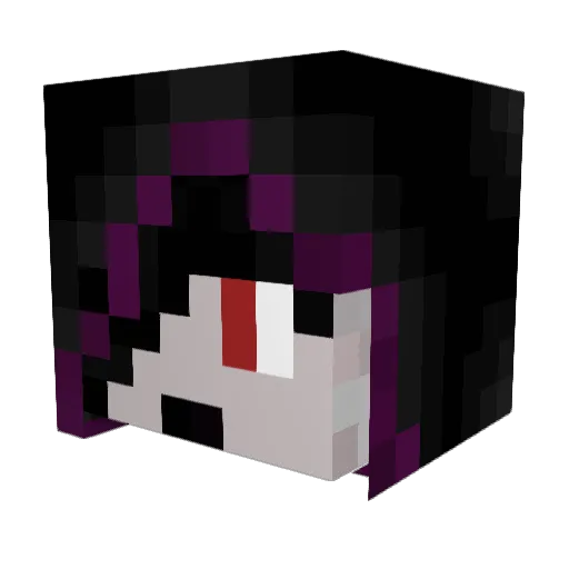 DarkAngelTV Minecraft avatar head, 3D render