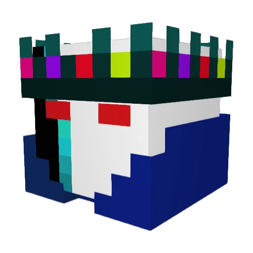 DarkB3as1 Minecraft avatar head, 3D render