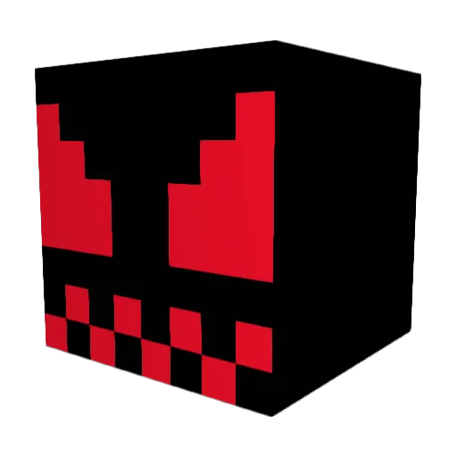 DarkBaby Minecraft avatar head, 3D render