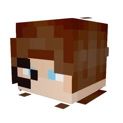 DarkBaron54 Minecraft avatar head, 3D render