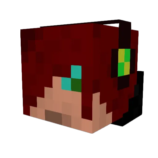 DarkBeni123 Minecraft avatar head, 3D render