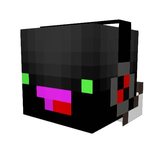 DarkBl4d3 Minecraft avatar head, 3D render
