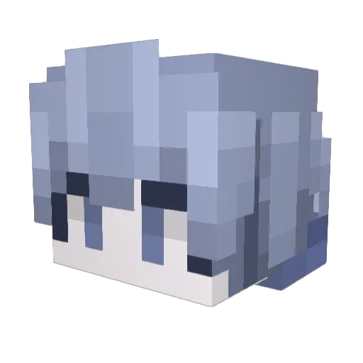 DarkBlade_V3 Minecraft avatar head, 3D render