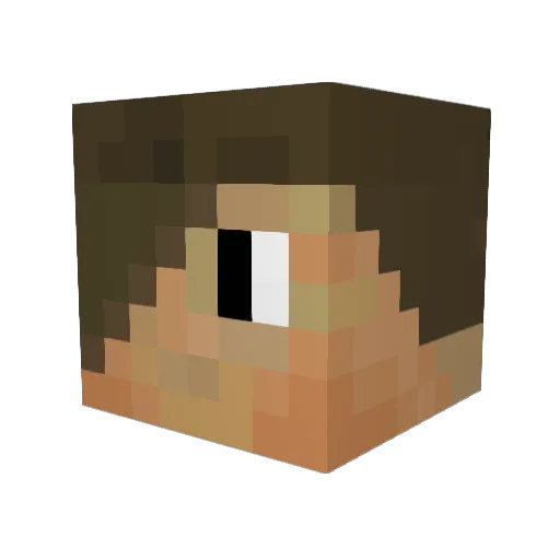 DarkBlood02 Minecraft avatar head, 3D render