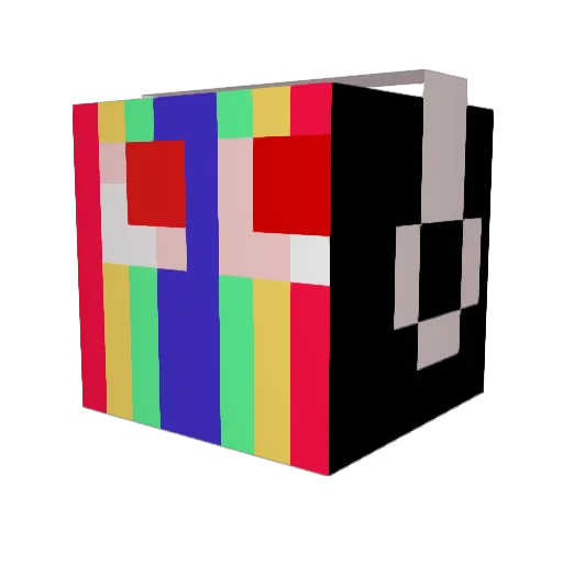 DarkBloodPL Minecraft avatar head, 3D render