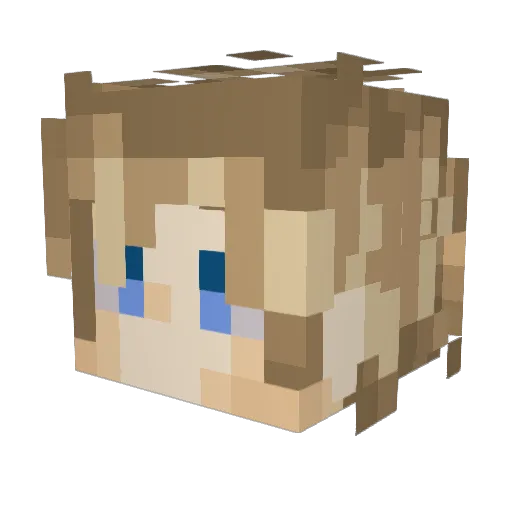 DarkBlueMountain Minecraft avatar head, 3D render