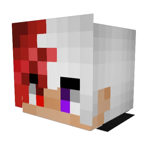 DarkBrandius Minecraft avatar head, 3D render