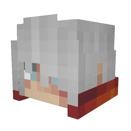 DarkCG Minecraft avatar head, 3D render