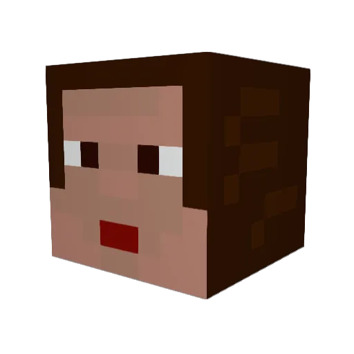 DarkCavalio Minecraft avatar head, 3D render