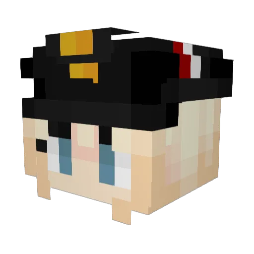 DarkCheeseMan Minecraft avatar head, 3D render