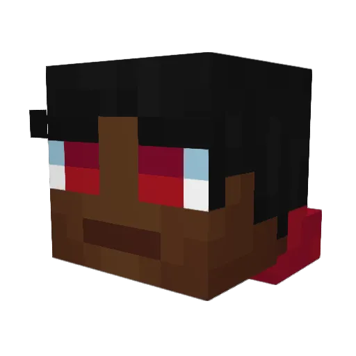 DarkChoccyBoi99 Minecraft avatar head, 3D render