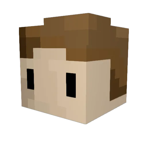 DarkChocoCookie Minecraft avatar head, 3D render