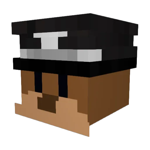 DarkChocolate12 Minecraft avatar head, 3D render