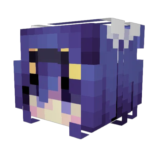 DarkChocoo Minecraft avatar head, 3D render
