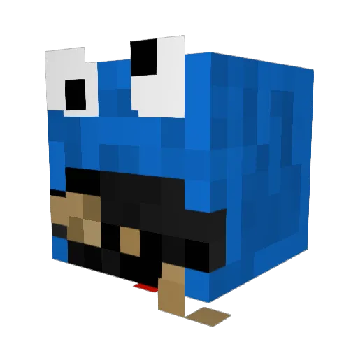 DarkCitizen Minecraft avatar head, 3D render