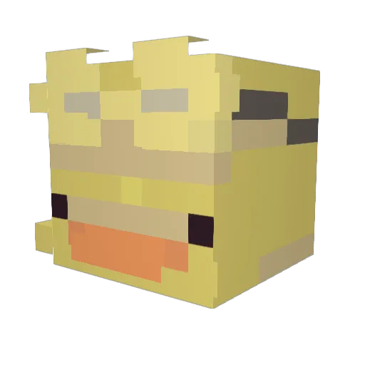 DarkClunk Minecraft avatar head, 3D render