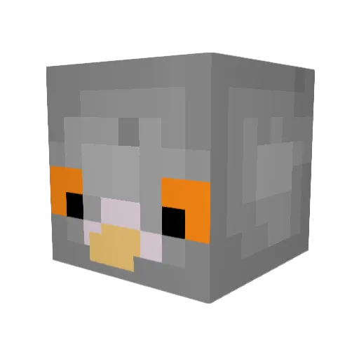 DarkCobaltPigeon Minecraft avatar head, 3D render