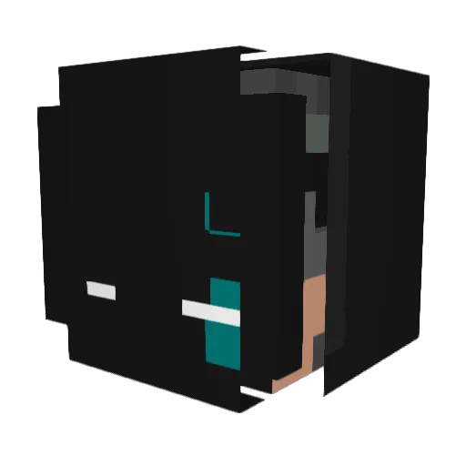 DarkCode12 Minecraft avatar head, 3D render