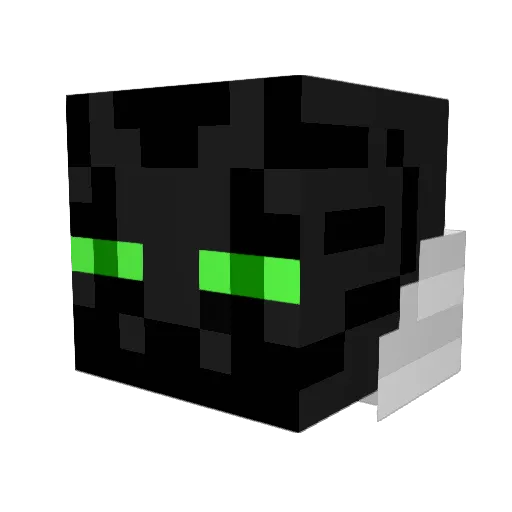 DarkCrackat Minecraft avatar head, 3D render