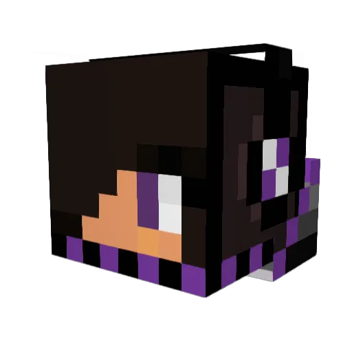 DarkCrisMC Minecraft avatar head, 3D render