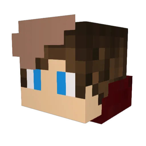 DarkCrom Minecraft avatar head, 3D render