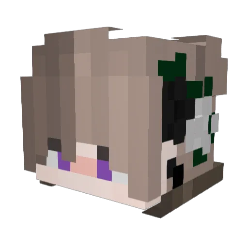 DarkCurio Minecraft avatar head, 3D render