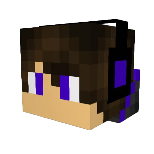DarkDJ_5 Minecraft avatar head, 3D render