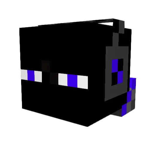 DarkDNI Minecraft avatar head, 3D render